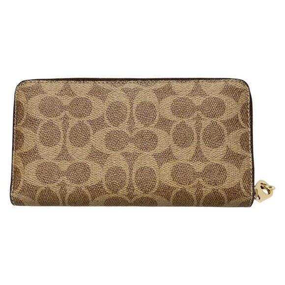 Auth COACH Signature CW778 Beige PVC - Long Wallet - Picture 3 of 5